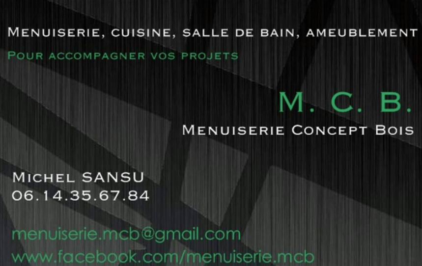 M. C. B. Menuiserie Concept Bois (Carte de visite)